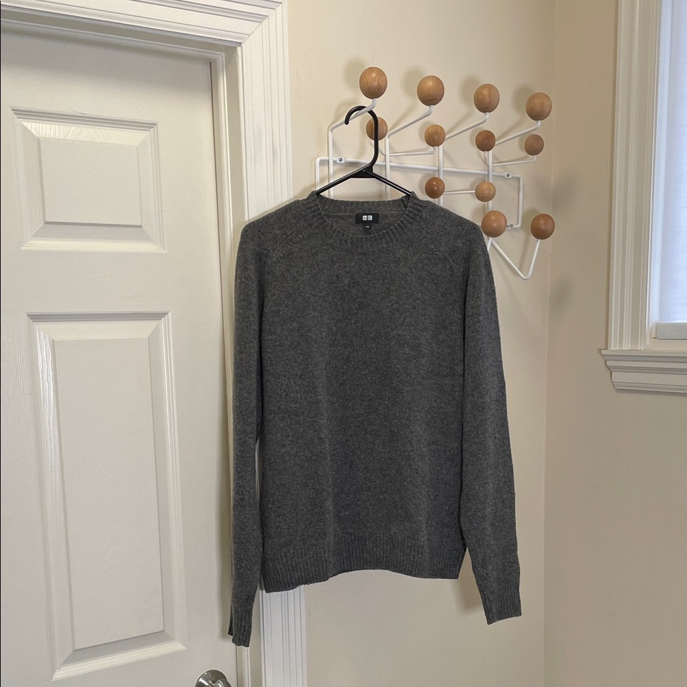 Uniqlo - Wool Crewneck Sweater - Dark Grey - L